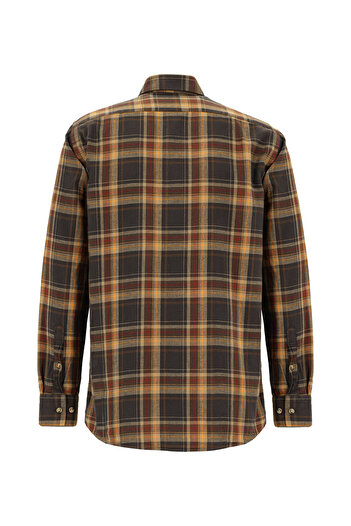 Abdullah Kiğılı Plaid Flannel Cotton Shirt - 8683841198888