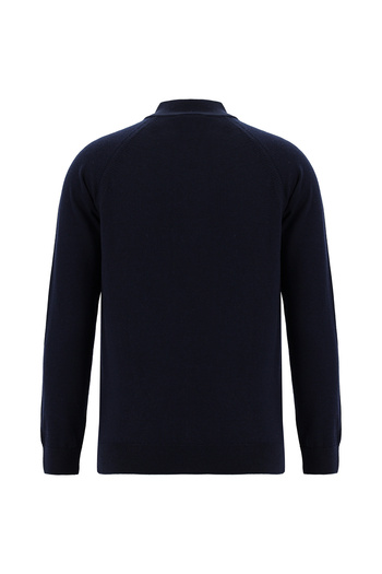 Abdullah Kiğılı Zippered Wool Knitwear Cardigan