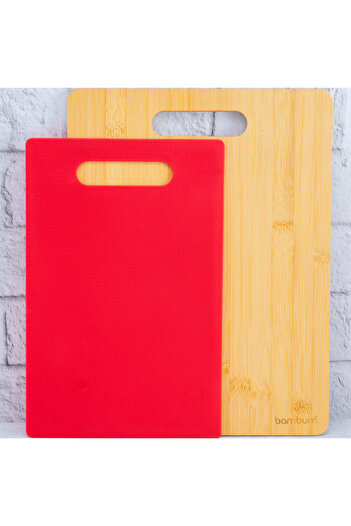 Bambum Leona Double Cutting Board Red