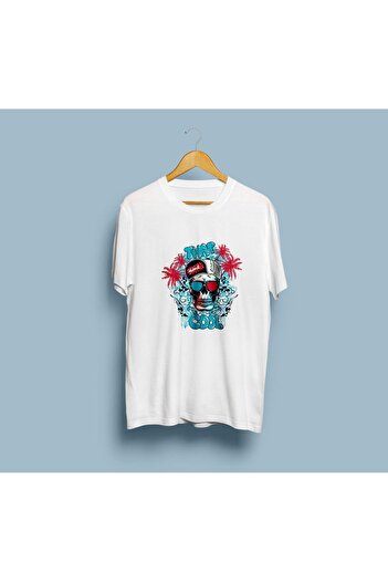 Bahriyeli Collection Oversize Florida Skull League Design Unisex T-Shirt