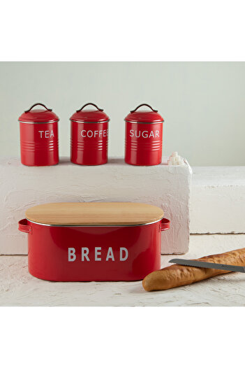Aryıldız Deluxe Bamboo Bread Bowl and 3-Piece Storage Set