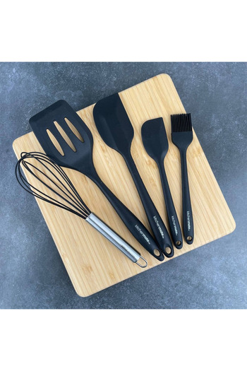 Perotti Jorge Black Silicone 5 Piece Serving Set