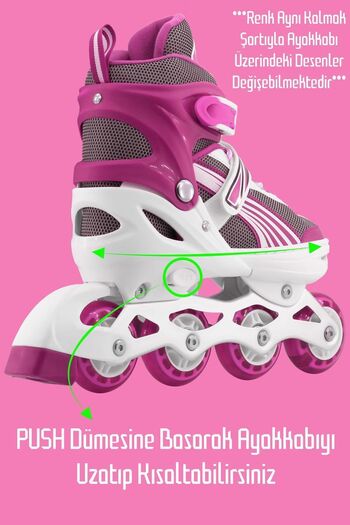 Telvesse Pink 8780 - Lighted Adjustable Wheel and Body Practice Metal Base Skate for Kids Youth