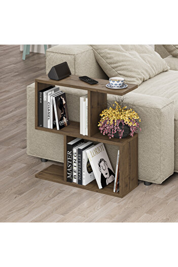 Mourah Home Homemania Side End Coffee Table Dark Oak Multipurpose