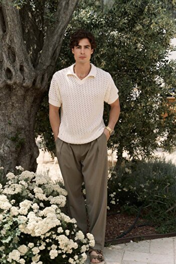 MAİ COLLECTİON Juro Khaki Men's Trousers