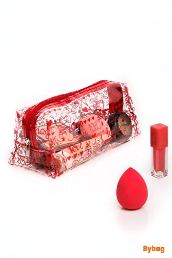 BYBAG Love Aşk Sevgi з малюнком, кольоровий прозорий ПВХ, косметичка для макіяжу, косметика, аптечка, дитяча сумка для пляжу