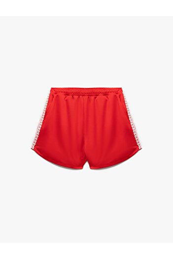 Koton Lace Detailed Shiny Elastic Waist Mini Shorts with Pockets