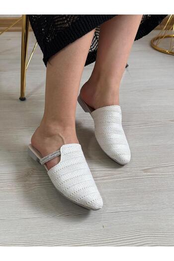 DERİ KABUSU Women's Slippers with Straw T-005