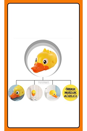 TOYFEST Musluk Ağzı Uzatıcı Aparat - Çocuklar için El Yıkama Alışkanlığı Kazanımı için Sevimli Ördek