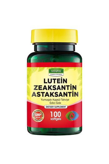 Vitapol Lutein Zeaxanthin Astaxanthin Coenzyme Q10 and Vitamin Complex – 100 Capsules – Eye Health