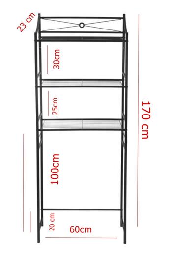 Retodesign Retodesing Metal Wc Arka Rafı, Banyo Klozet Rafi, Kağıtlık