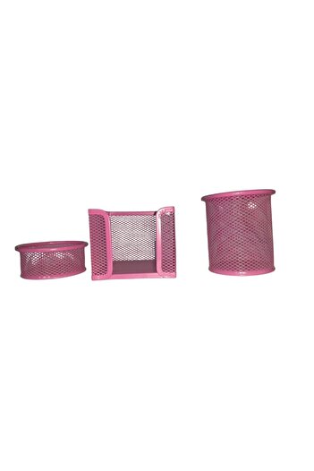 Linea LINEA PERFORE TABLE SET METAL MESH PINK (TRIPLE)