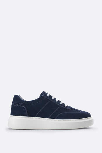 Avva Men's Navy Blue 100% Suede Flexible Sole Casual Shoes B008002