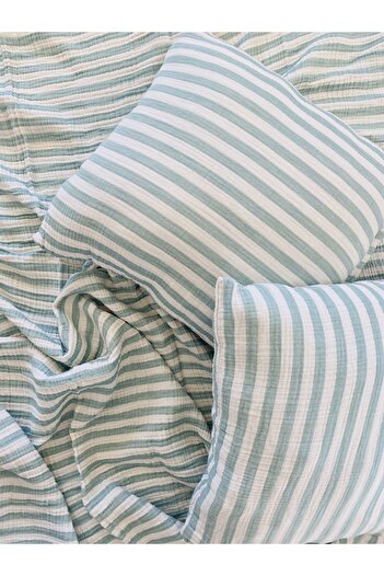 sutra Natura 4 Layer Muslin Striped Double Bedspread Set