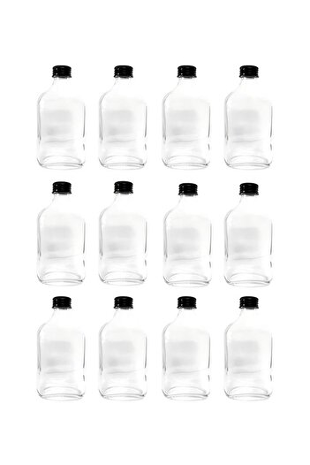 Generic 12pcs 200ml Plastic Juice Bottles With Lids, Smoothie Detox Bottles For Juice, Drinks And Smoothies