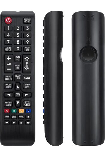 Bogadini Universal Remote Control For Samsung Smart TV Bn59-01175n, Aa59-00741a, Plug & Play, Black