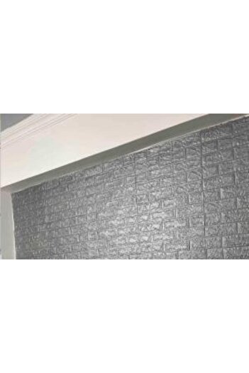 Renkli Duvarlar 50x54 Cm 0,27 M² Gri Silinebilir Kendinden Yapışkanlı Duvar Kağıdı Esnek Panel 3d Tuğla Desen