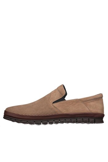 İriadam 45-4-47-48-49-50 Number Ag1041-1 Sand Nubuck Summer Large Size Cowhide Comfortable Wide Fit Men's