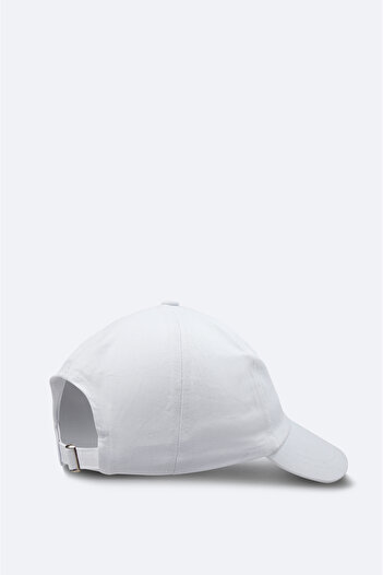 Avva Men's White 100% Cotton Slogan Printed Sports Cap A31Y9205