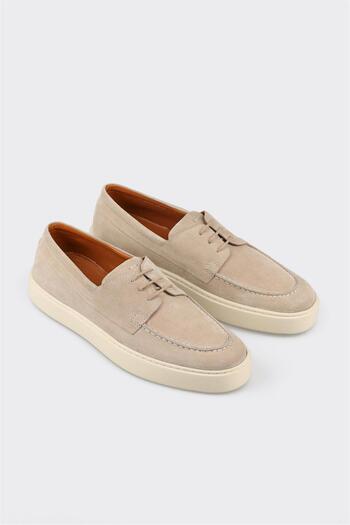 Elle Shoes Bej Deri Erkek Günlük Ayakkabı