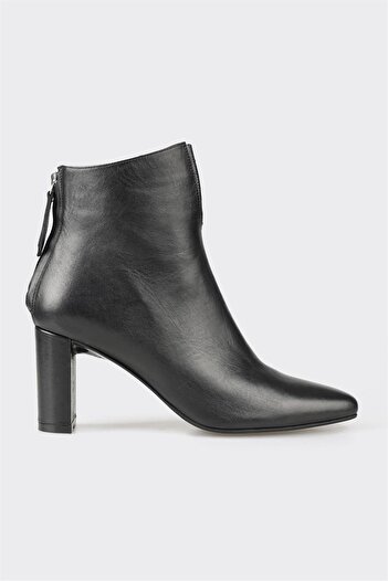 Elle Shoes Siyah Kadın Klasik Yüksek Topuk Bot