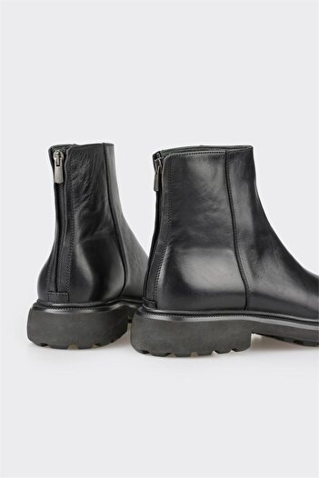 Elle Shoes Siyah Deri Erkek Günlük Bot