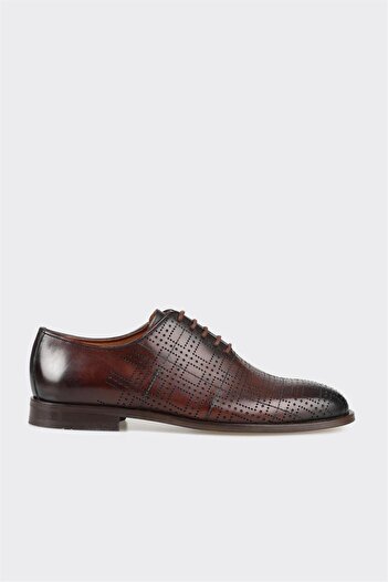 Elle Shoes Καφέ Δερμάτινα Ανδρικά Κλασικά Παπούτσια