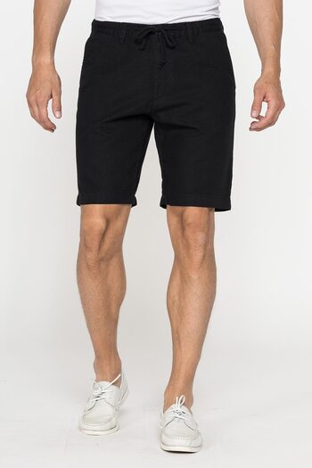Carrera Jeans CHINO BERMUDA IN COTTON AND LINEN FABRIC WITH DRAWSTRING