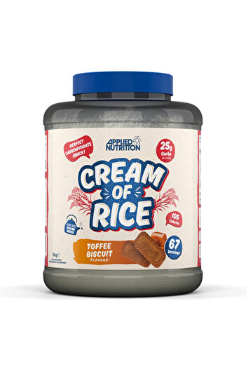 applied nutrition Cream of Rice, Toffee Biscuit, 2Kg, 67 Servings