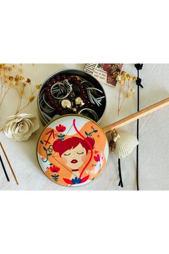 J&M jaco&Me Sagittarius 11 # Patterned Metal Box # Soap Box # Keychain Box # Candle Box # Small Jewelry Box
