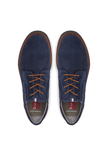BUGATTI Men's Half Shoes blue BUGATTI-311-ARZ02-1400 4100 DARK BLUE