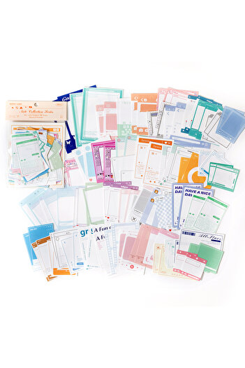 Choice E JIANQI 100pcs/pack Vintage Memo Paper Set DIY Scrapbooking School Supplies Decor Junk Journal Mar.