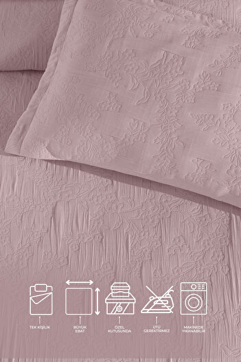 Elart Nice Single Bedspread 2 Pieces (180X240 cm) Dried Rose