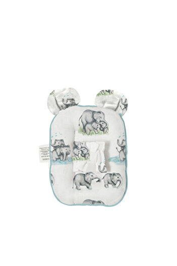 DEUX LAPINS Muslin Baby Nursing Pillow - Les Êlêphants