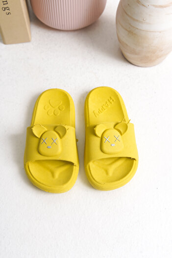 JAKJOUR Unisex Children's Slippers Yellow Non-Slip Sole Animal Figured Daily Comfortable Useful Sports