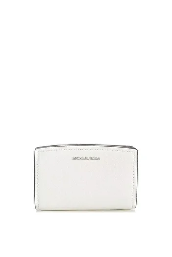 Michael Kors Women's Leather White Wallet with Card and Cash Compartment, Zipper and Snap Closure 32S5Sytz2L-Opticwhite