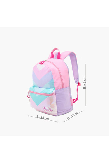 mattel Barbie Print Backpack with Zip Closure and Adjustable Shoulder Straps - 16.5 inches