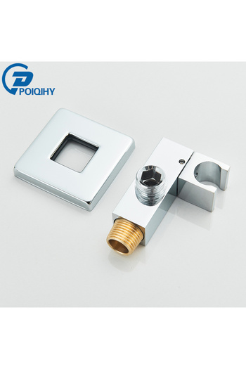 Choice Chrome B Poiqihy Chrome Shower Head Holder Handheld Shower Spray Bracket Wall Mounted Bidet Sprayer