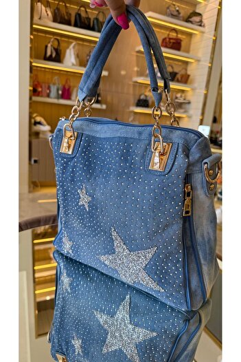 Guja İthal Jean Yıldız Model Taşlı Kadın Çanta
