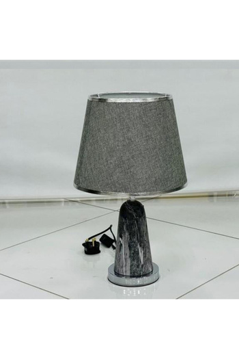 DEC10 Elegant gray bedside lamp