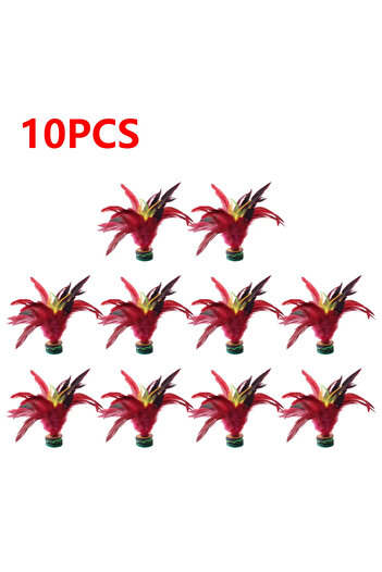 MOJOYCE 10pcs 1-10pcs 20cm Feather Jianzi Colorful Feathers Shuttlecock Portable Foot Kick Handwheel Feather