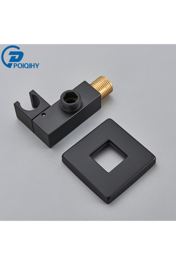 Choice Black B Poiqihy Chrome Shower Head Holder Handheld Shower Spray Bracket Wall Mounted Bidet Sprayer H