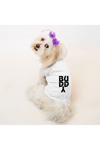 Buddy Store Cat & Dog Outfit Clothes Outfits - White Undershirt (Combed Cotton 100% Cotton)