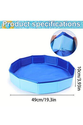 Choice Blue 1Pc Portable Folding Foot Bath Bucket, Suitable for Swimming Pool Entrance, Multi-component Ess