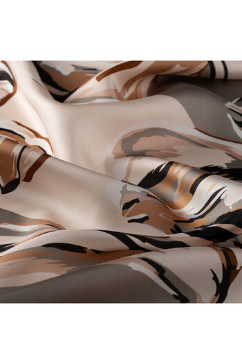 ipekevi Copper Gray Silk Scarf 1355