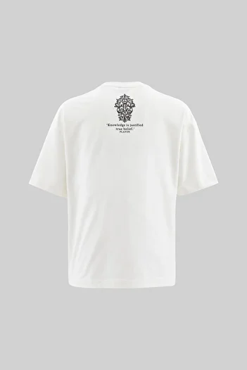 Machinist Men's Lock and Key Oversize Ecru T-Shirt
