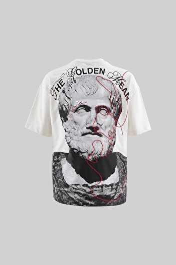 Machinist Men's Aristotle Oversize Ecru T-Shirt