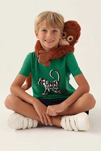 Rolypoly Boy's Green Bermuda Suit