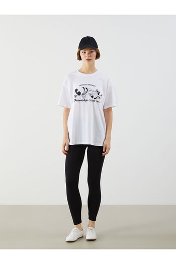 LC Waikiki New Season Crew Neck Mickey and Friends Printed Women's T-Shirt