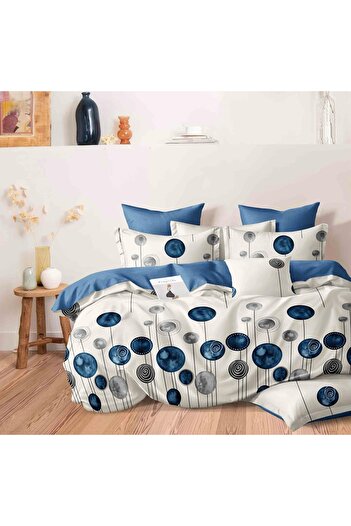 CHIRASO Finet CHIRASO 6-Piece Bedding Set, 2 Persons, Abstract Print, Blue
